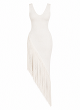 Casual fringe midi dress