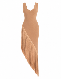 Casual fringe midi dress
