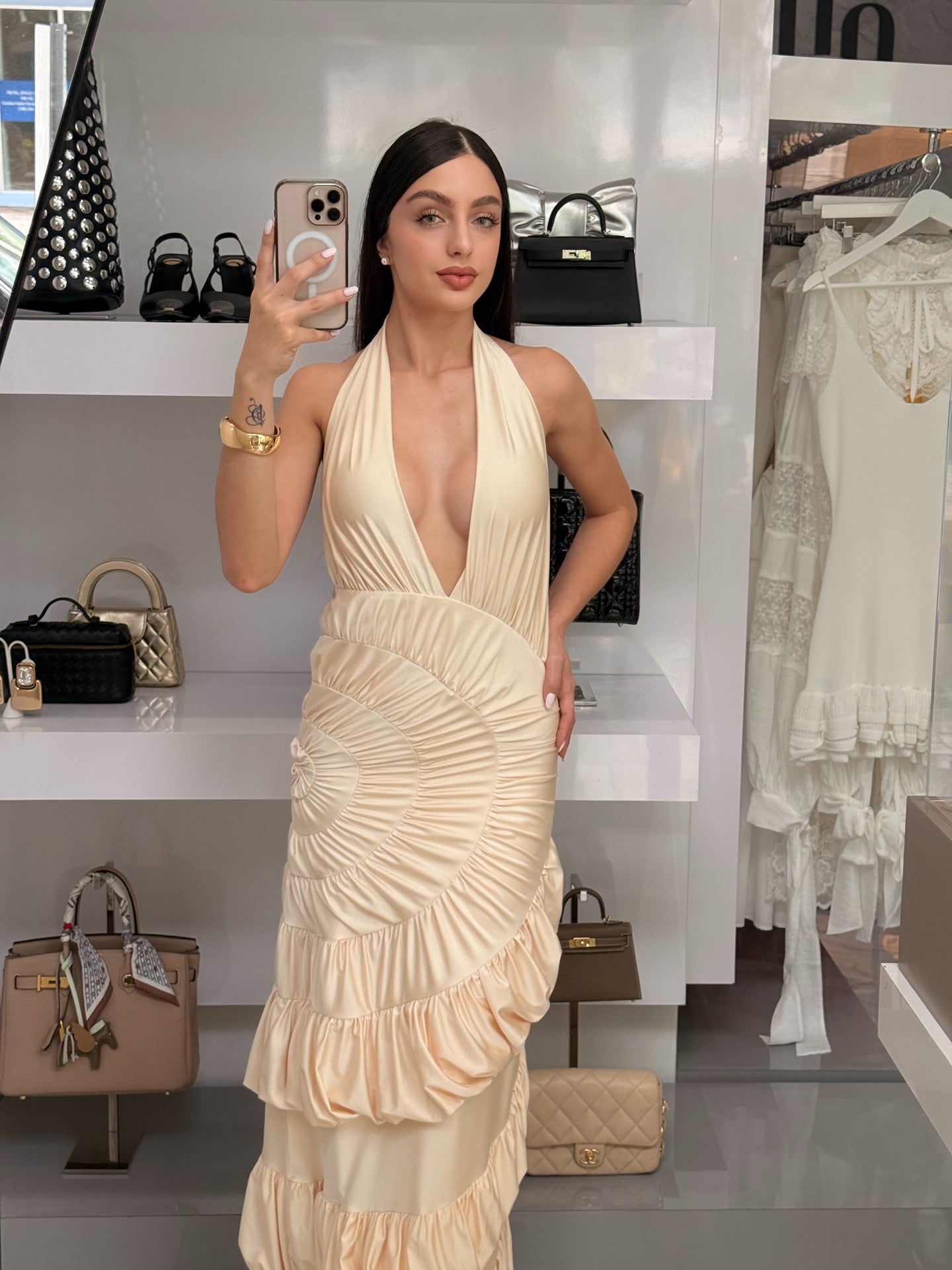 Champagne Whisper Gown Dress