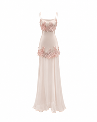 Porcelain Petals Maxi Dress