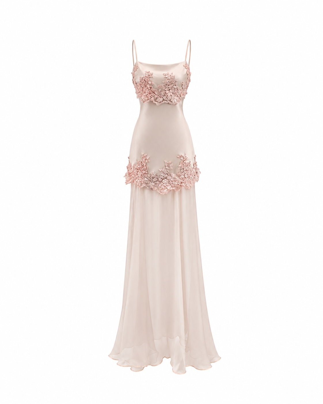 Porcelain Petals Maxi Dress