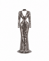 Mirror Mosaic Gown Maxi Dress