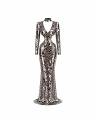 Mirror Mosaic Gown Maxi Dress