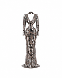 Mirror Mosaic Gown Maxi Dress
