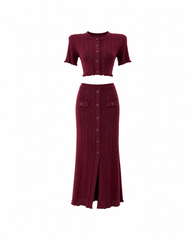 Burgelle Knit Skirt Set