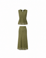 Isola Openwork Knit Skirt Set