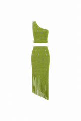 Citrus Luxe Crochet Skirt Set