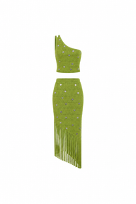 Citrus Luxe Crochet Skirt Set