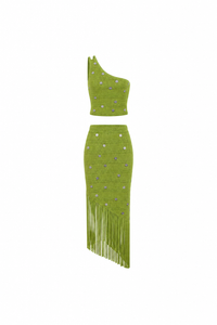 Citrus Luxe Crochet Skirt Set
