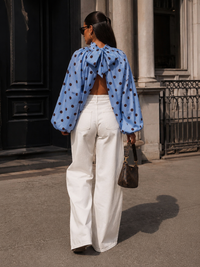 Capri Bleu Polka Blouse