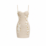 Oyster Bloom Mini Dress
