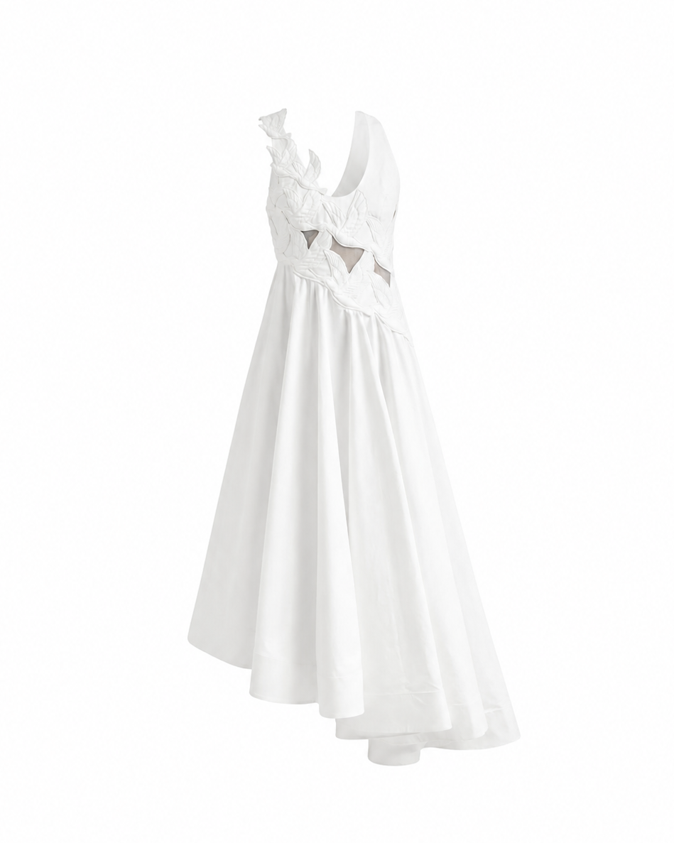 White Orchid Cutout Dress