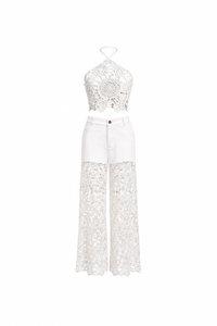 Santorini Crochet Luxe Pant Set