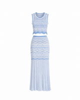 Azure Tide Knit Skirt Set