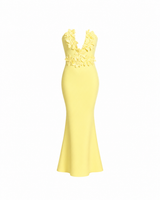 Limoncello Bloom Gown Maxi Dress