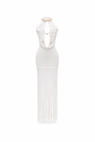 Shell Whisper Fringe Dress