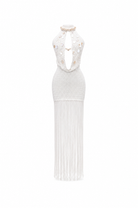 Shell Whisper Fringe Dress