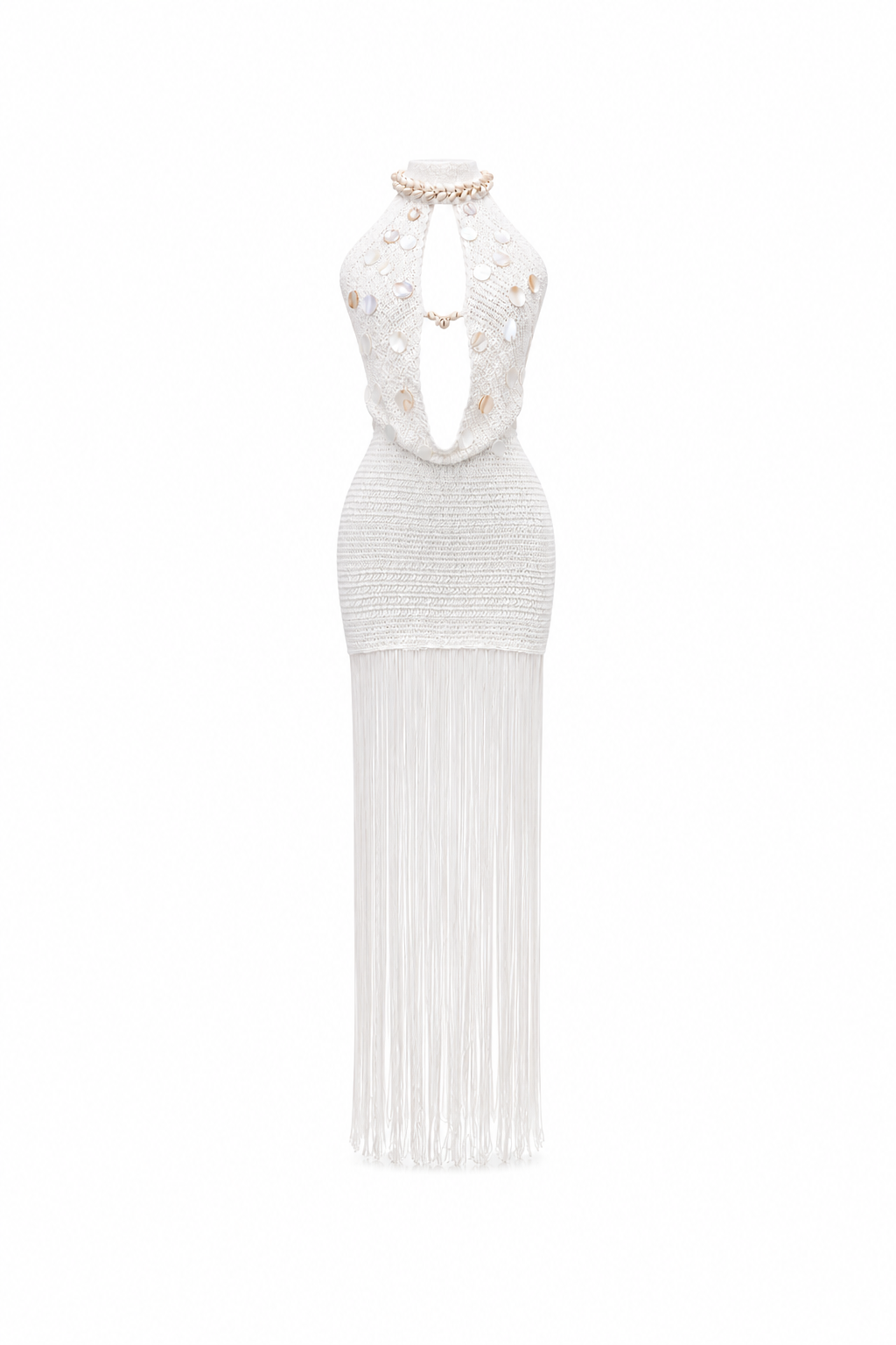 Shell Whisper Fringe Dress