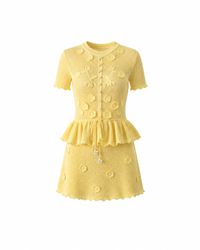 Buttercream Bloom Mini Dress