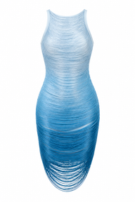 Aqua Sculpt Mini Dress