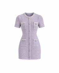 Lilac Bijou Mini Dress