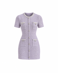 Lilac Bijou Mini Dress