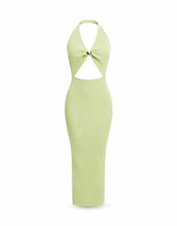 Aura Cut Halter Mini Dress