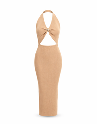 Aura Cut Halter Mini Dress