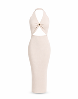 Aura Cut Halter Mini Dress