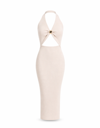 Aura Cut Halter Mini Dress