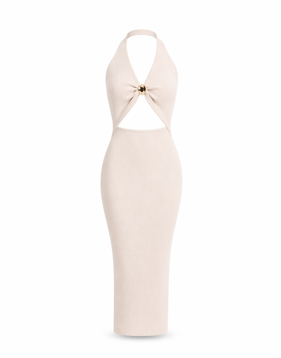 Aura Cut Halter Mini Dress