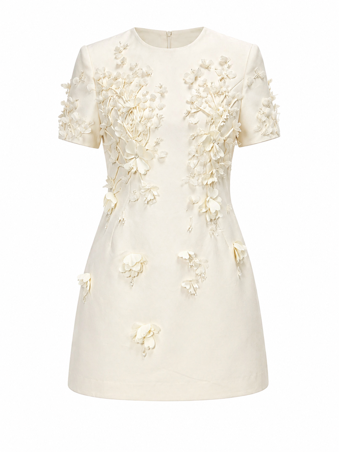 Petal Relief Mini Dress