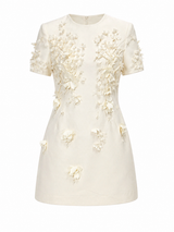 Petal Relief Mini Dress