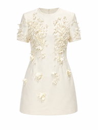 Petal Relief Mini Dress