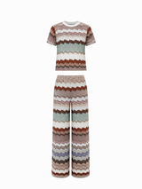 Savoy Mosaic Knit Pant Set