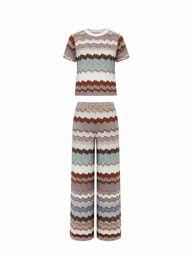 Savoy Mosaic Knit Pant Set