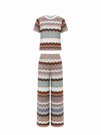 Savoy Mosaic Knit Pant Set