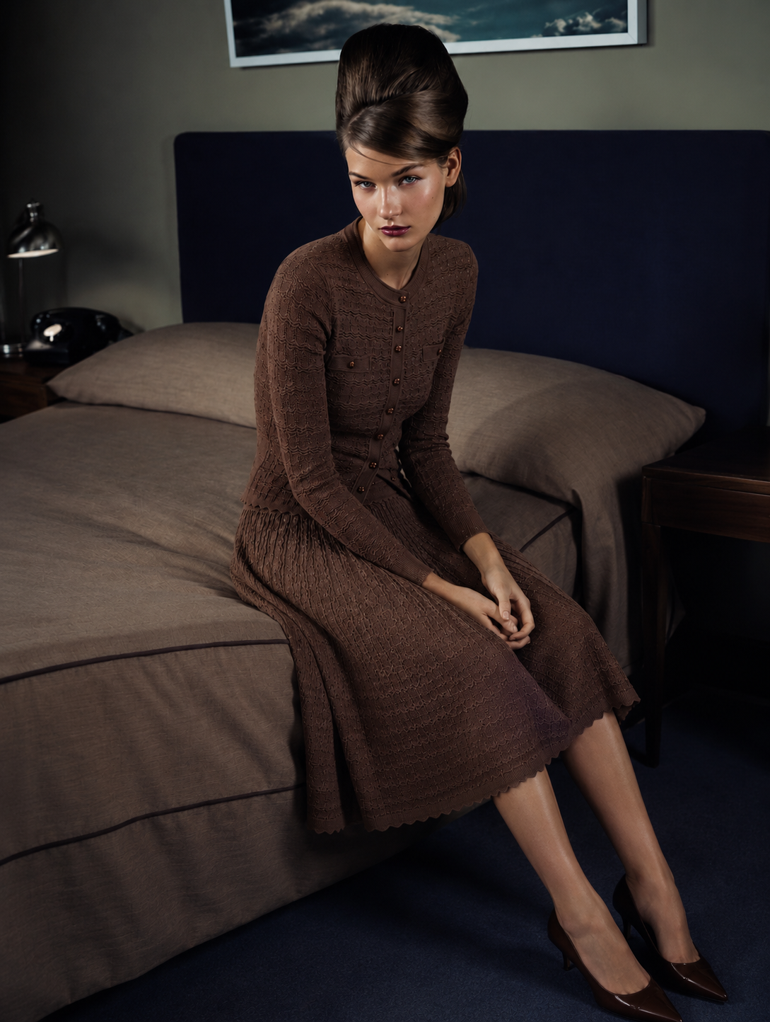 Marronette Knit Skirt Set