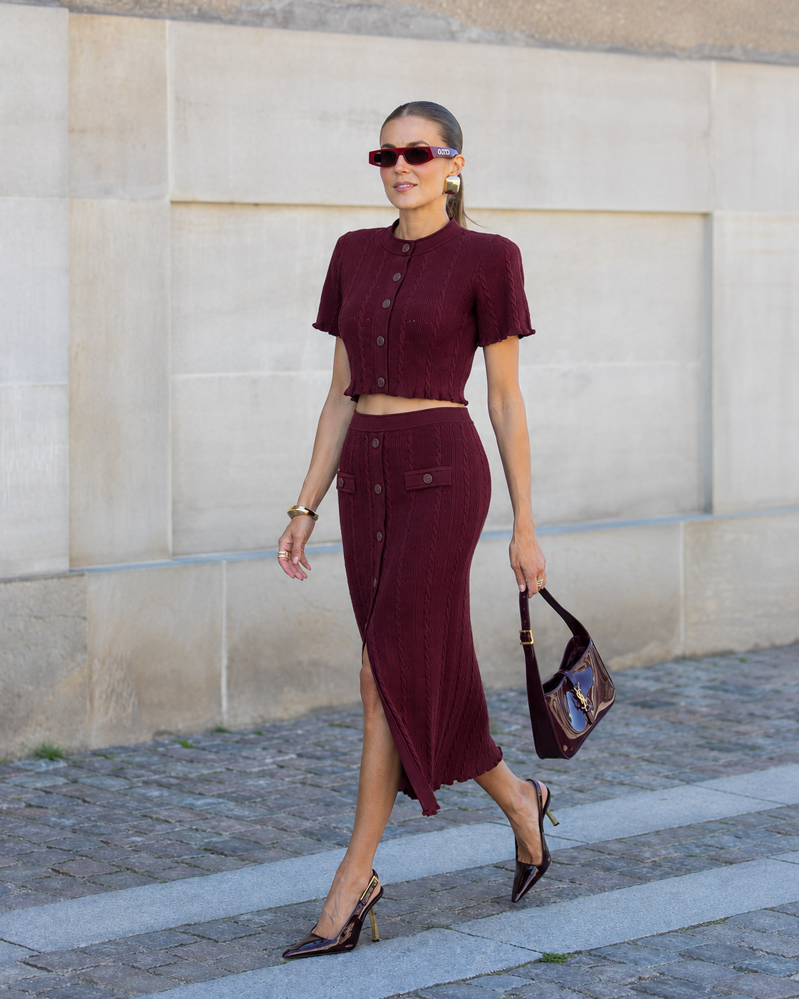 Burgelle Knit Skirt Set