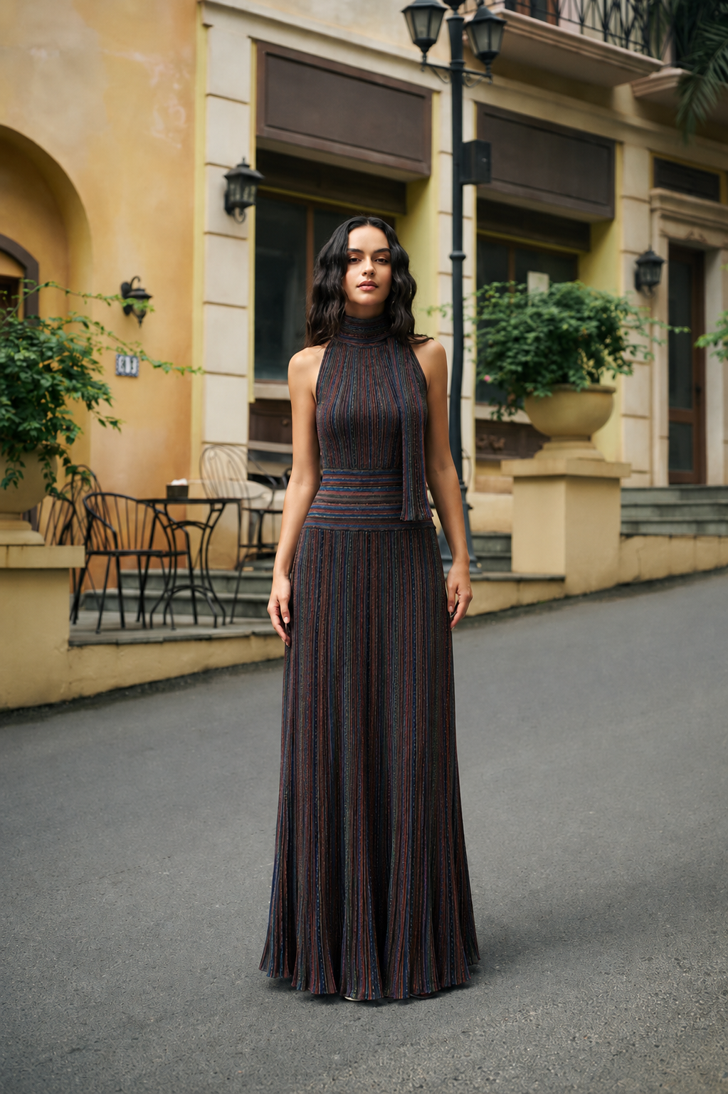 Aster Noir Knit Dress