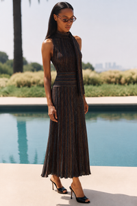 Aster Noir Knit Dress