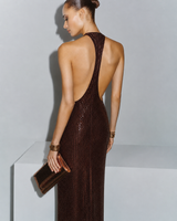 Bronze Mirage Gown Maxi Dress