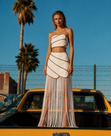 Contour Fringe Skirt Set