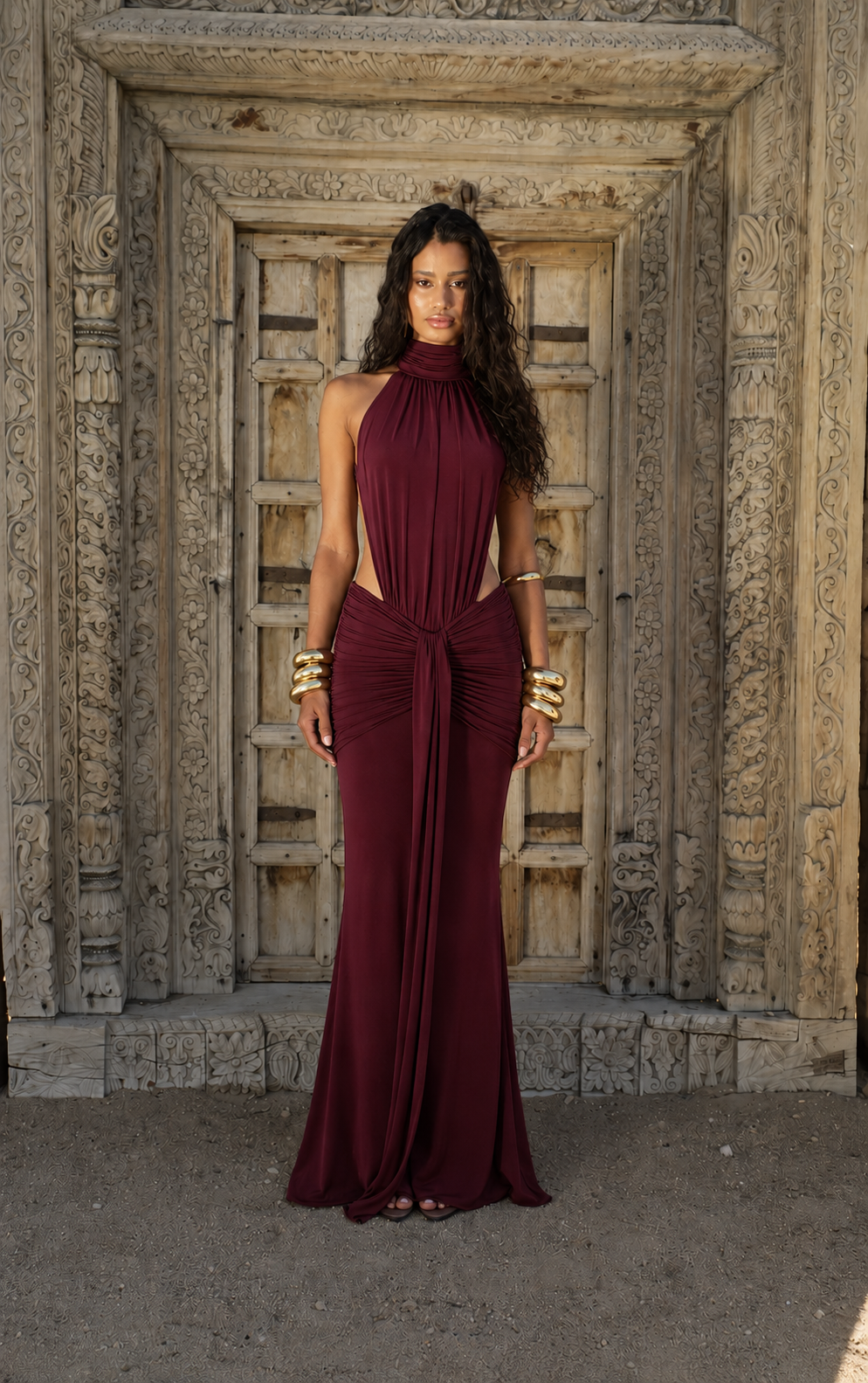 Sage Hourglass Maxi Dress