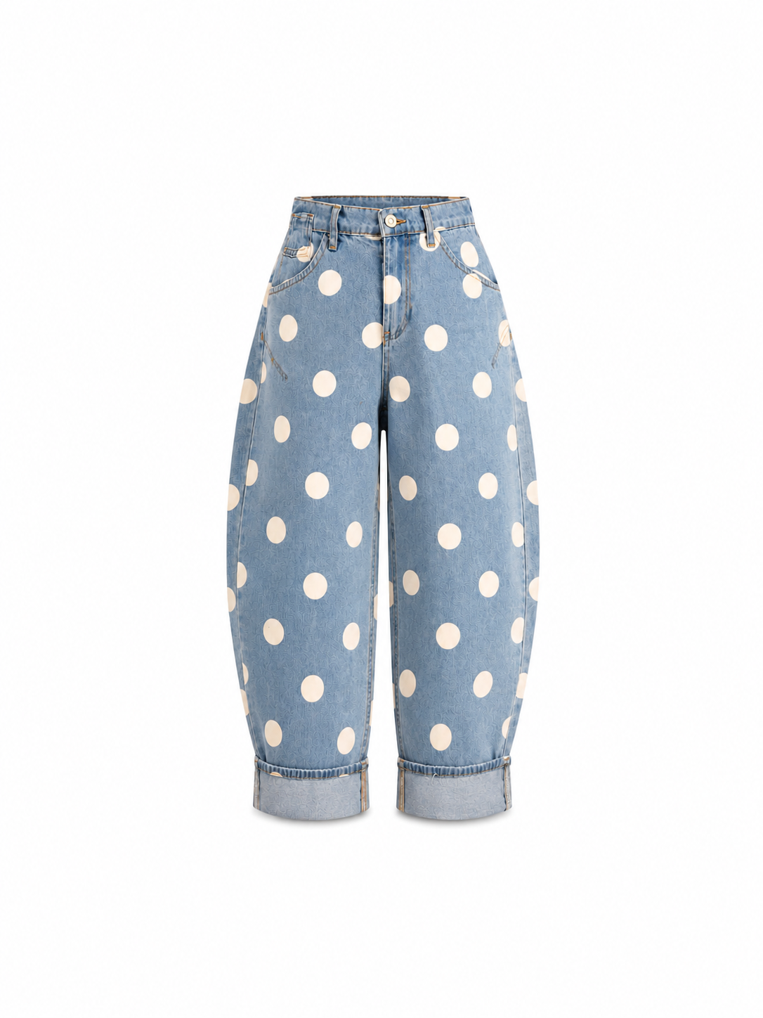 Sky Dot Barrel Jeans