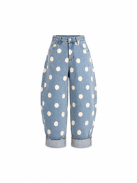 Sky Dot Barrel Jeans