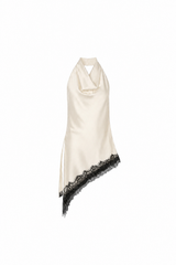 Noir Plume Asymmetry Blouse