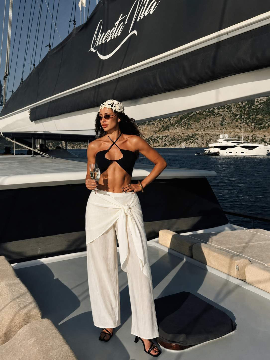 Santorini Wrap Palazzo Pants
