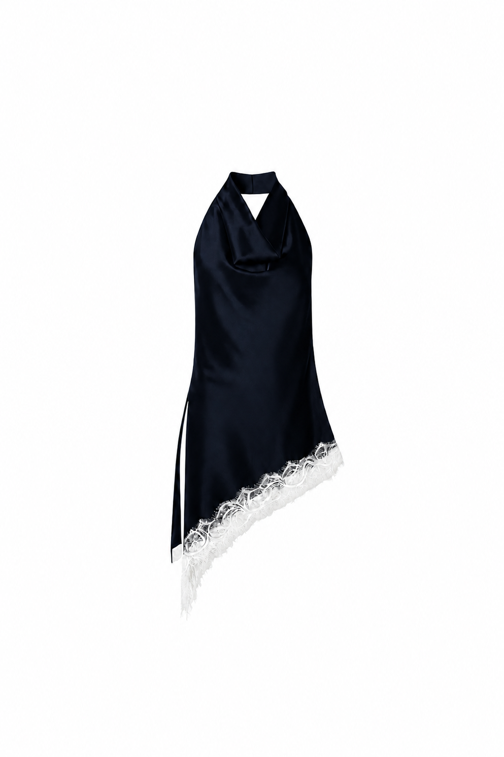 Noir Plume Asymmetry Blouse