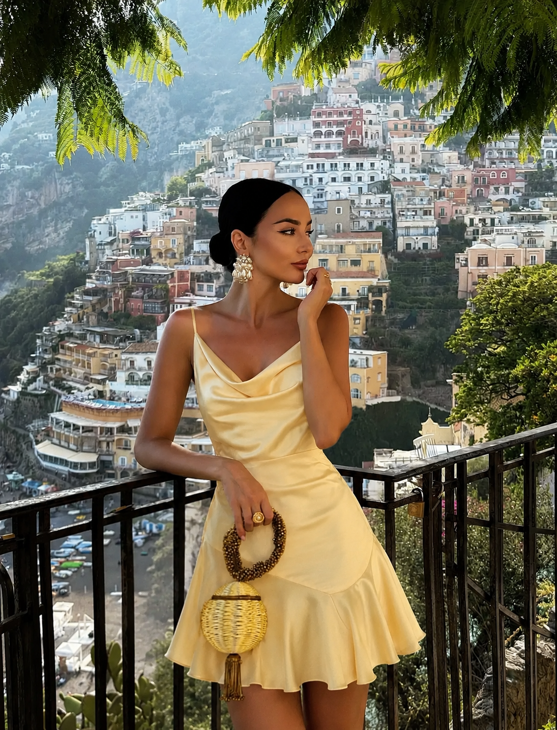 Butter Silk Cascade Mini Dress